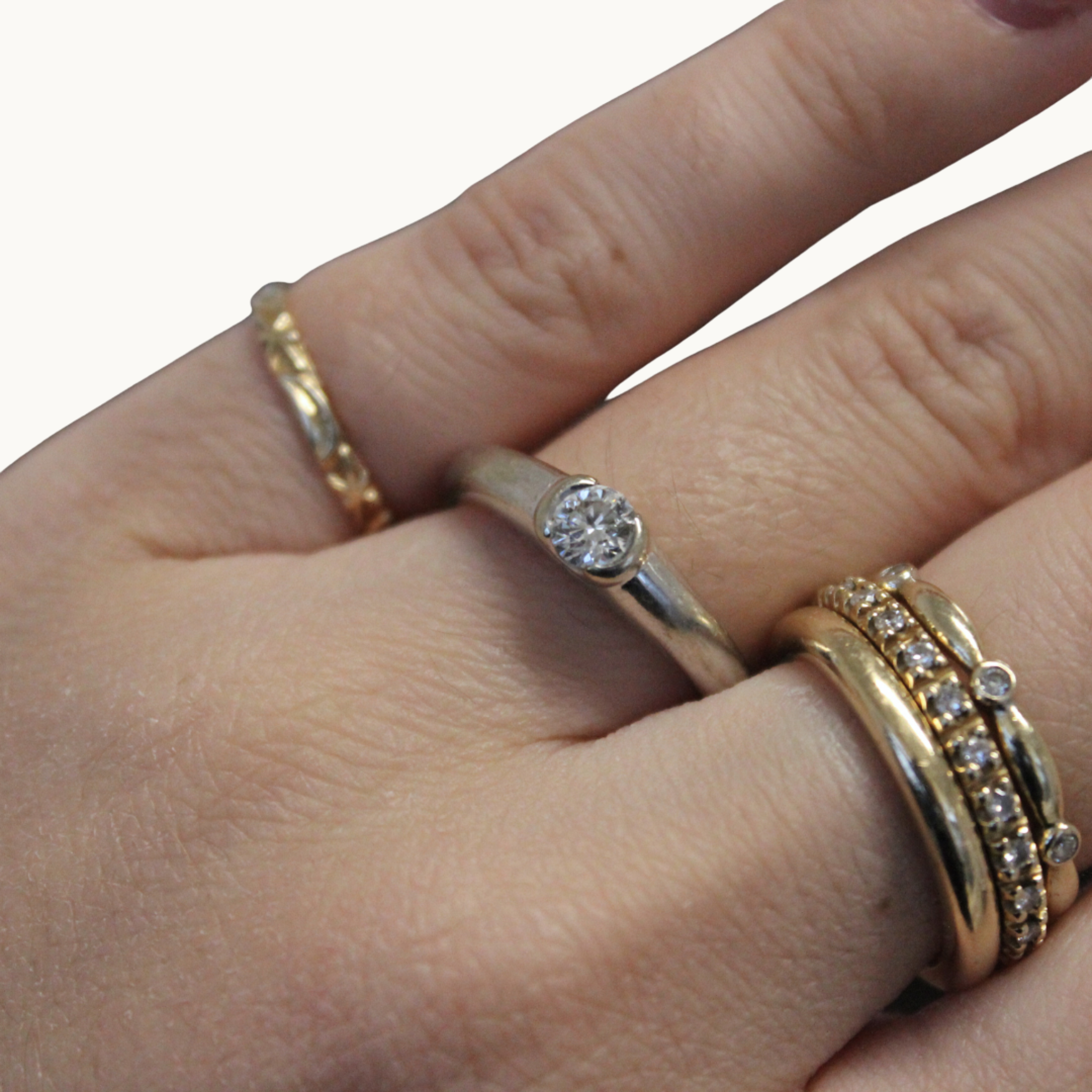 18K White Gold Solitaire Ring with BIRKS BLUE Diamond