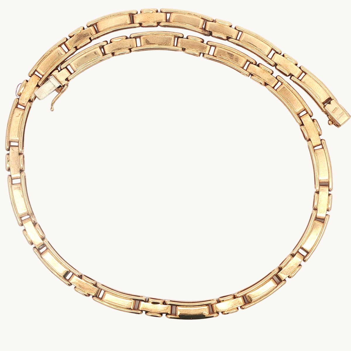 Collier Articulé en Or Jaune 14K avec Diamants