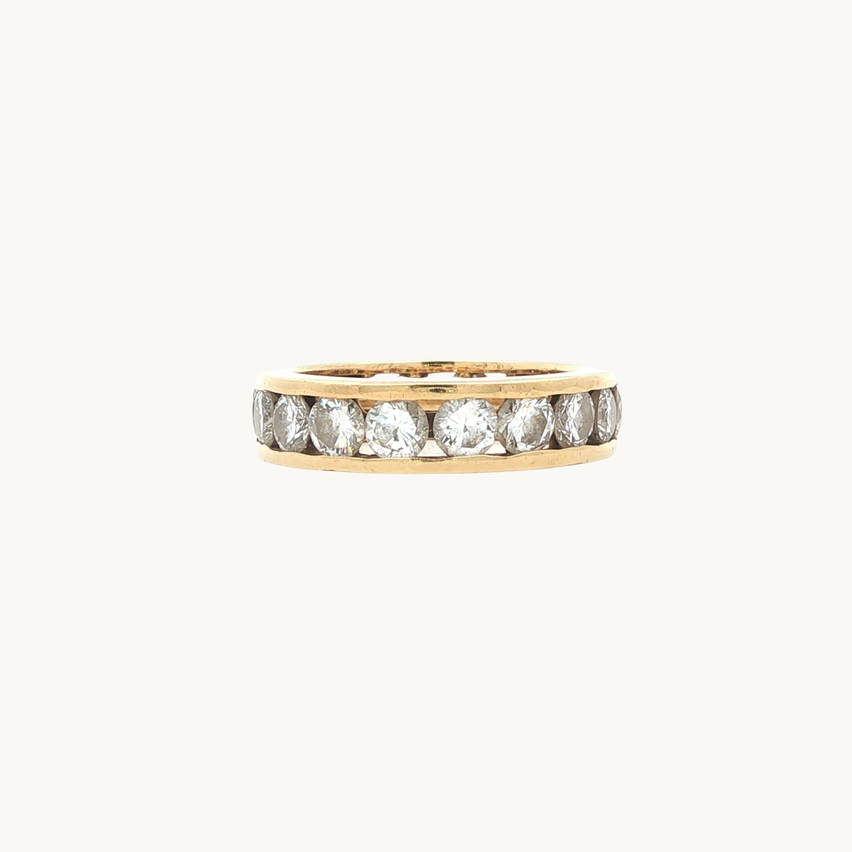 Alliance Éternité en Or jaune 18K avec Diamants
