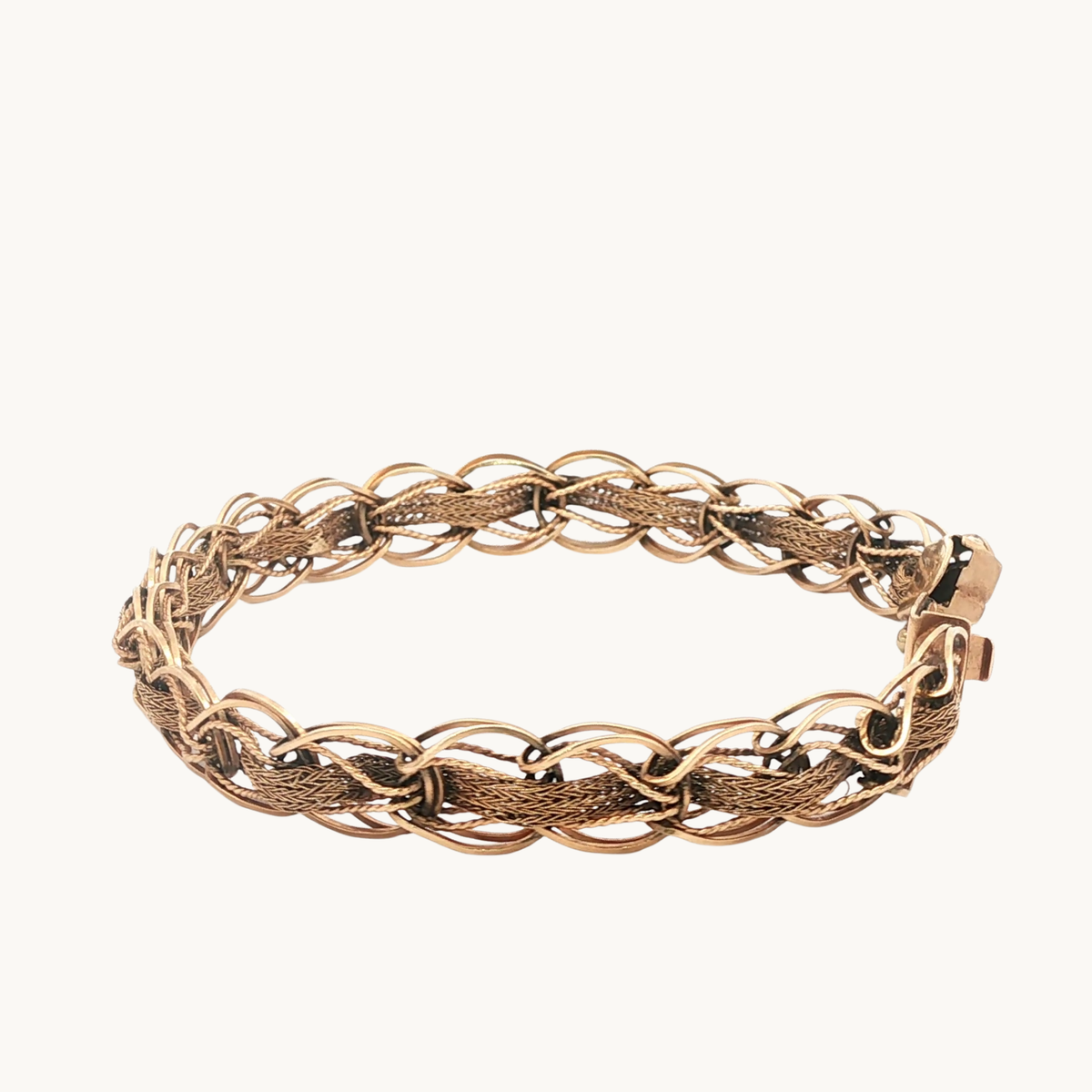10K Yellow Gold Braided Chain Bracelet