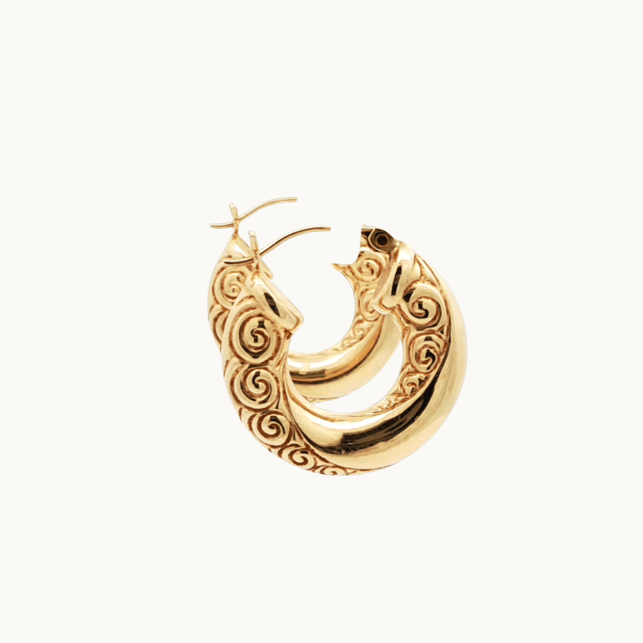 14K Yellow Gold Hoop Earrings