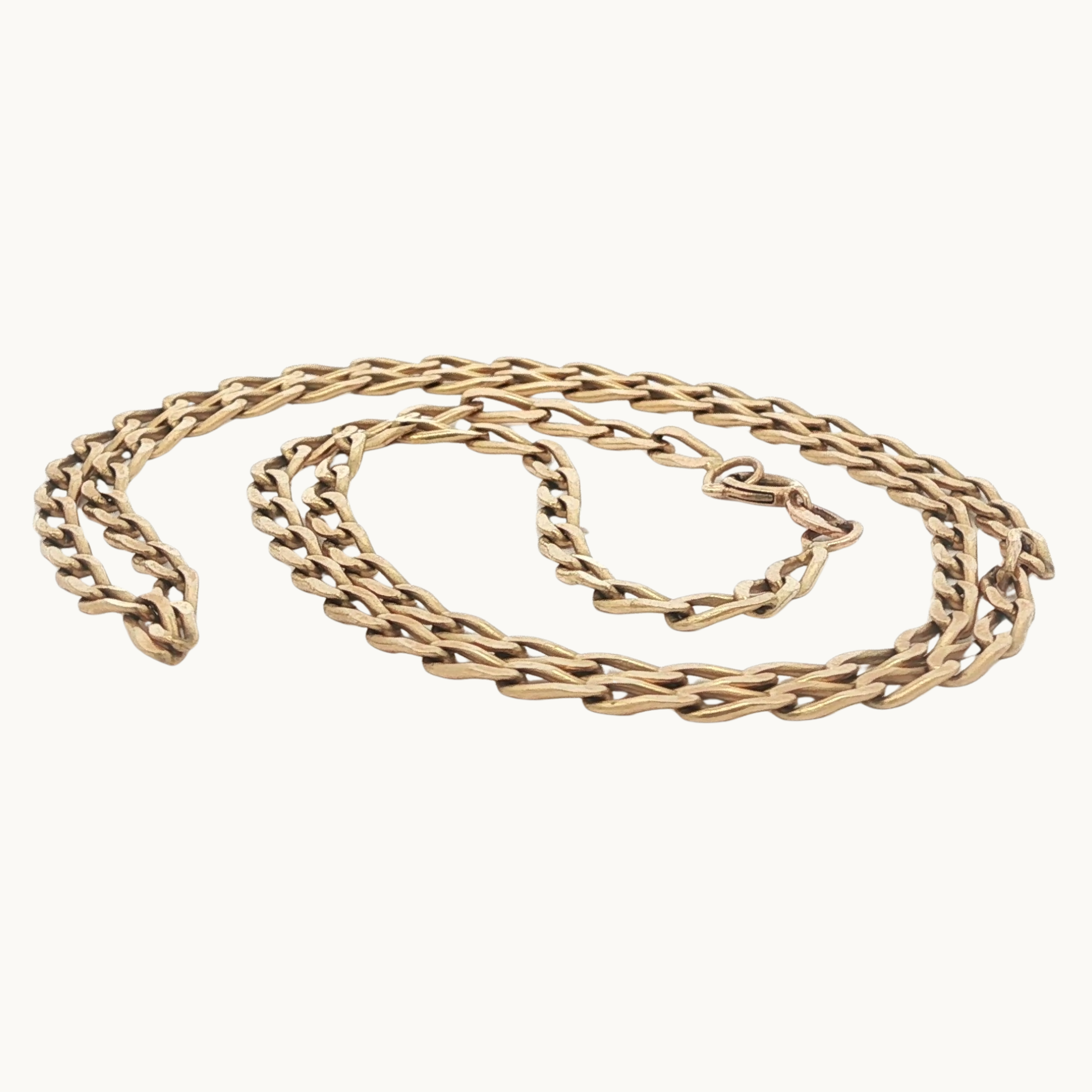 Extended Gourmette Link Chain in 10K Yellow Gold