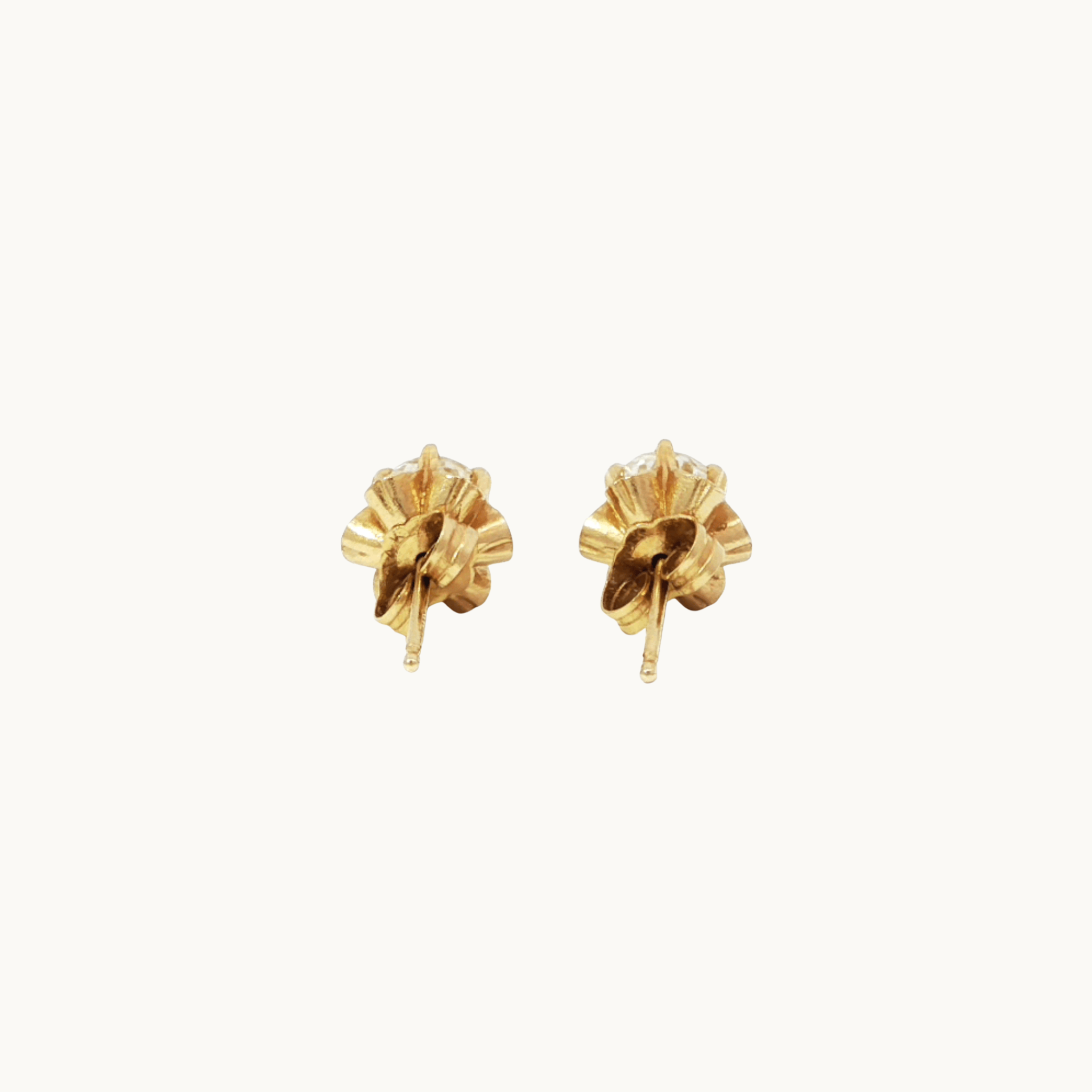 14K Yellow Gold Earrings with Diamonds