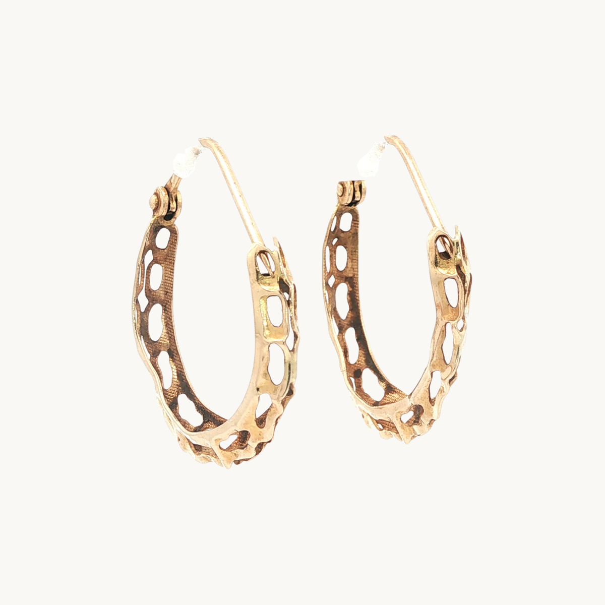Boucles d'Oreilles Créoles en Or jaune 10K