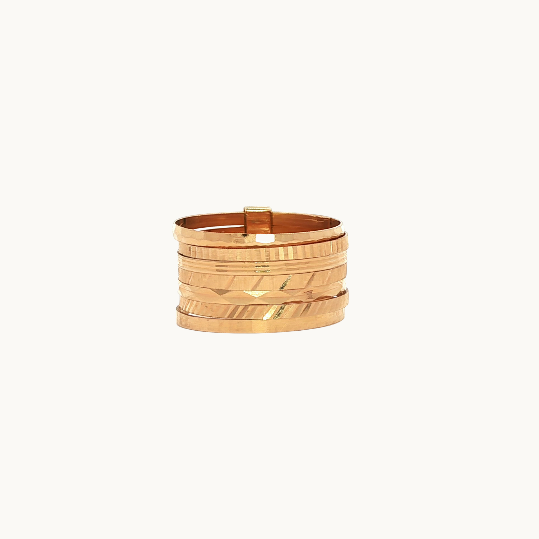 Bague Semainier en Or jaune 18K avec Turquoises