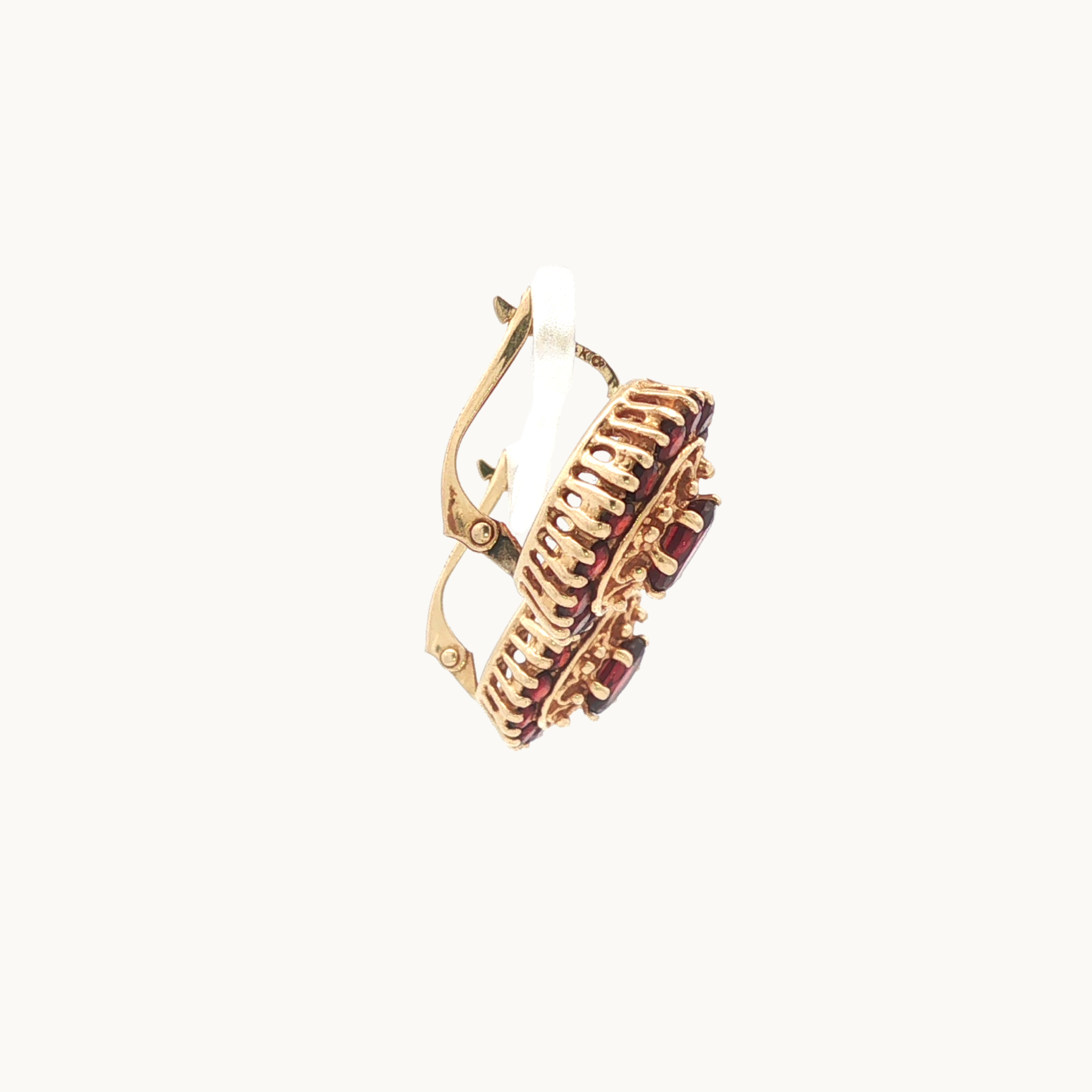 Parure de bijoux en Or Jaune 14K avec Grenats