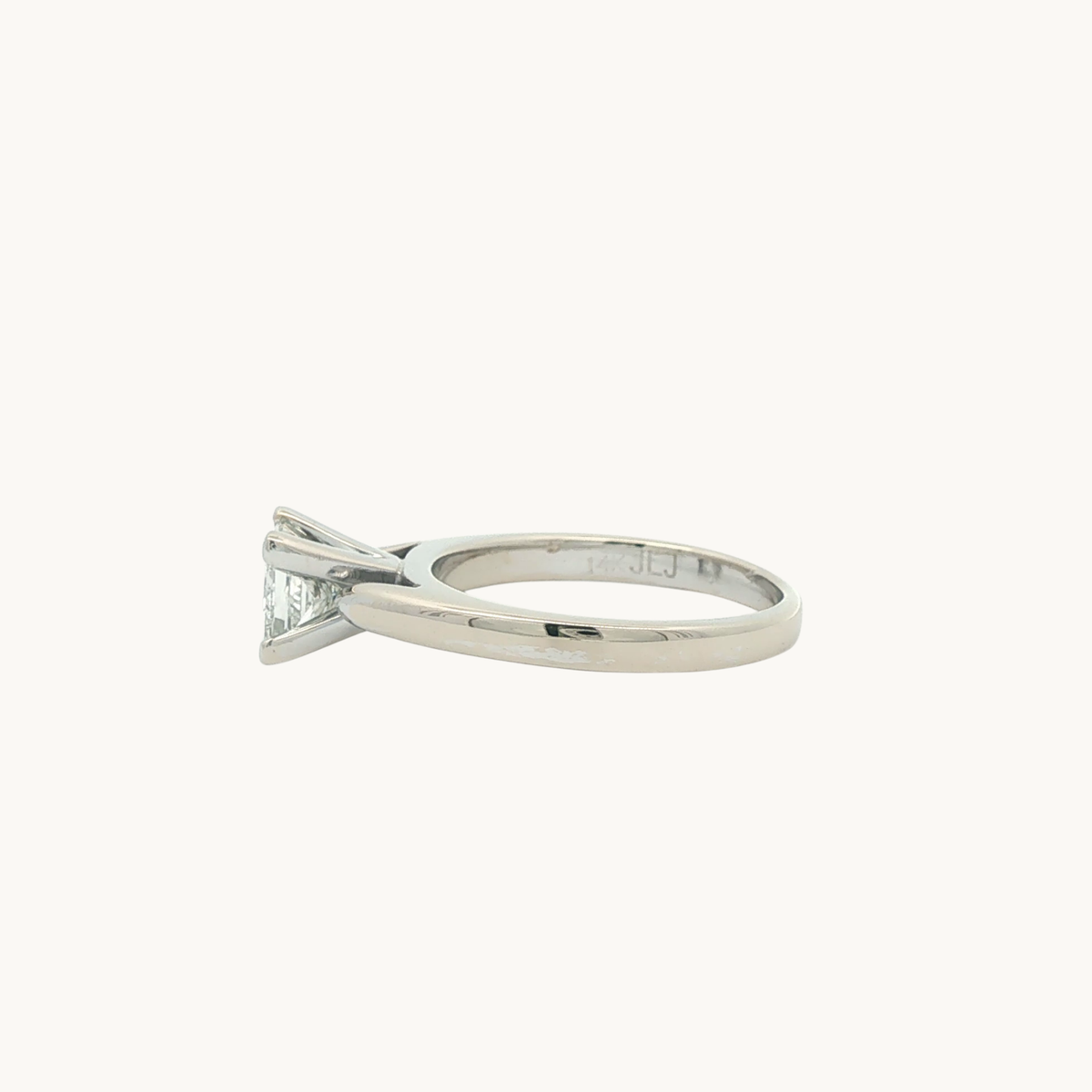 Bague Solitaire en Or blanc 14K avec Diamant