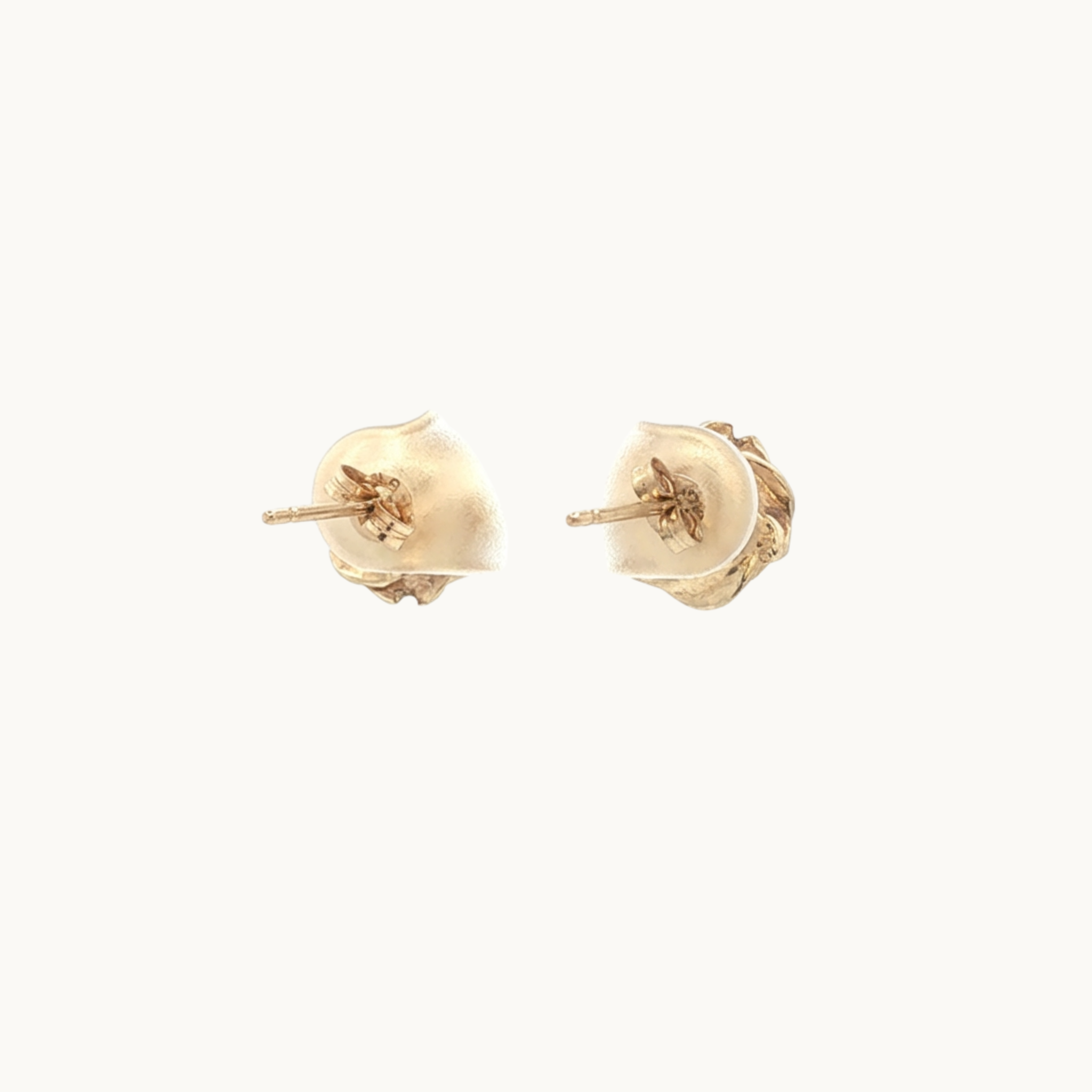 Boucle d'Oreilles Florale en Or jaune 10K avec Diamants