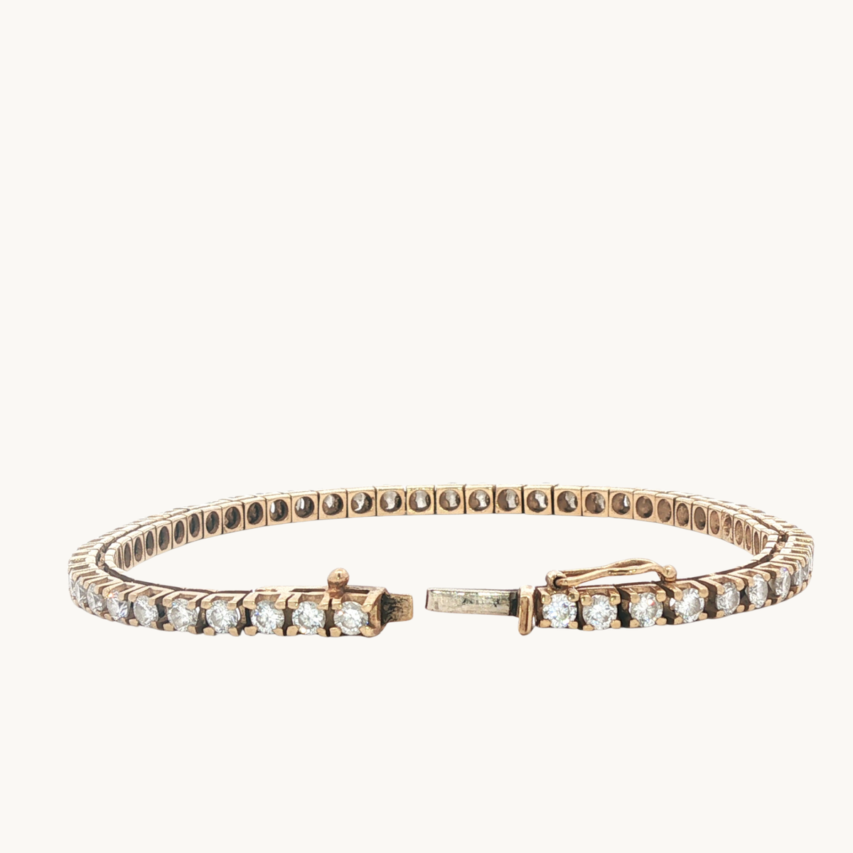 Bracelet Tennis en Or Jaune 14K avec Diamants