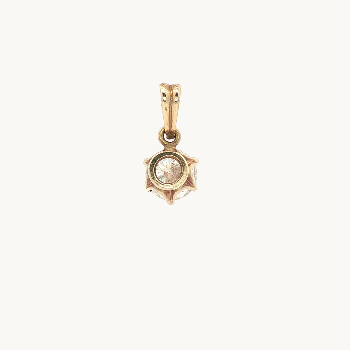 Pendentif en Or jaune 14K avec Diamant