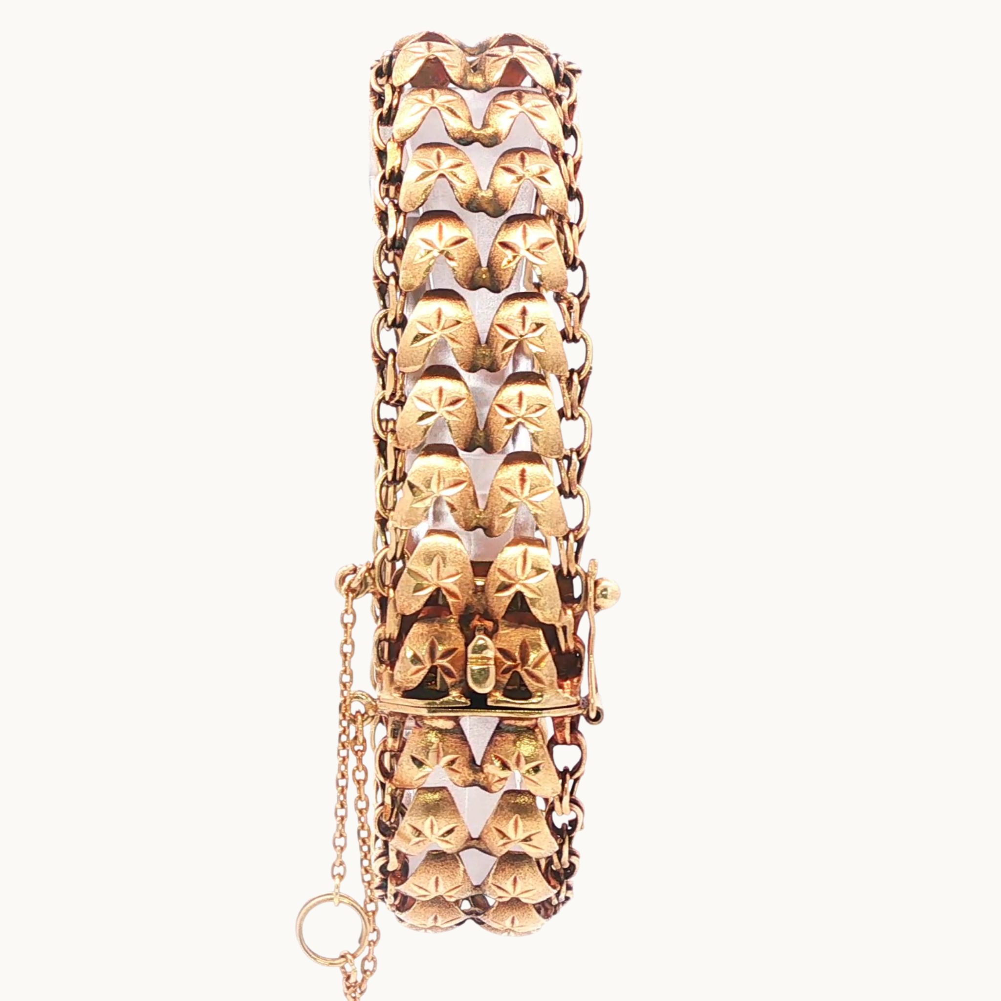 Bracelet Large à Maillons en Or Jaune 14K