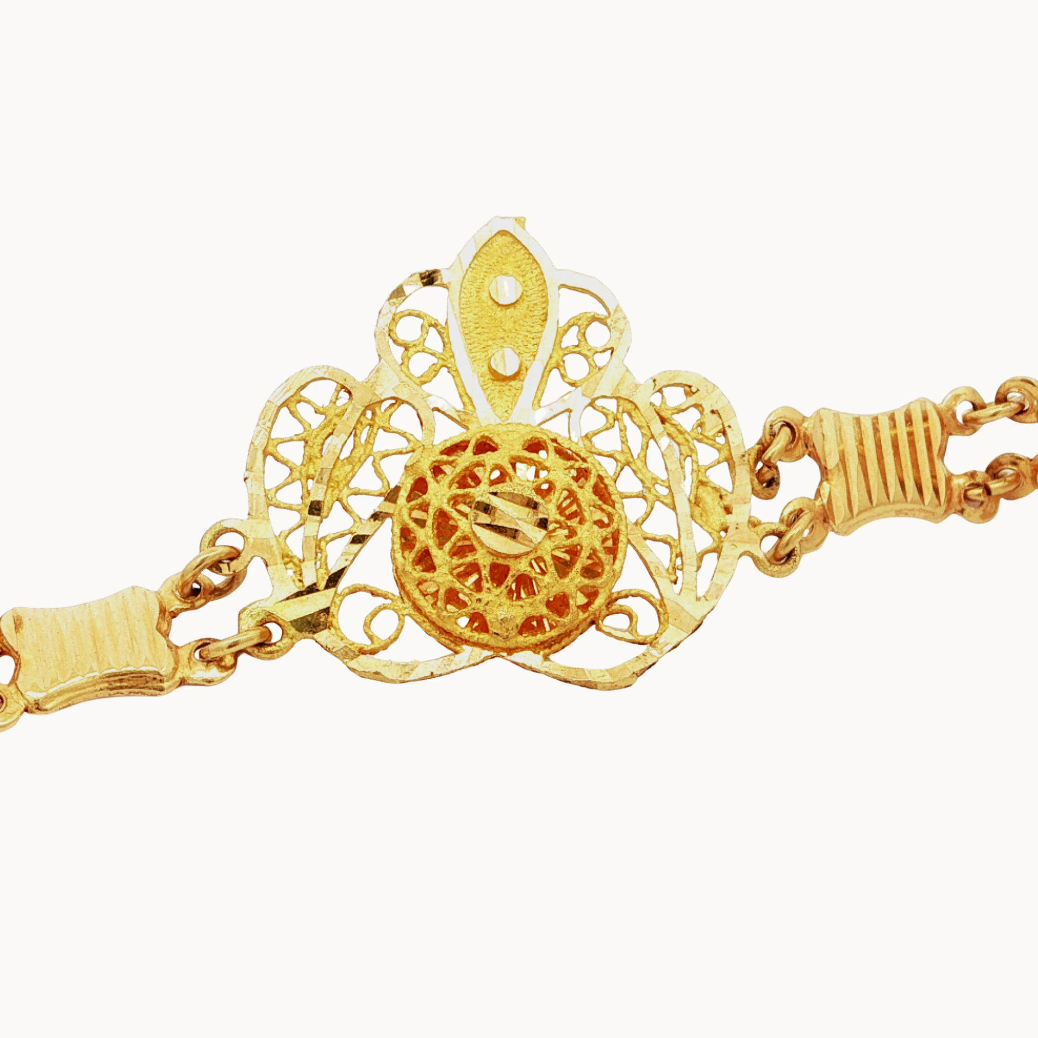 Parure de Bijoux en Or 22K avec Motif Filigrane