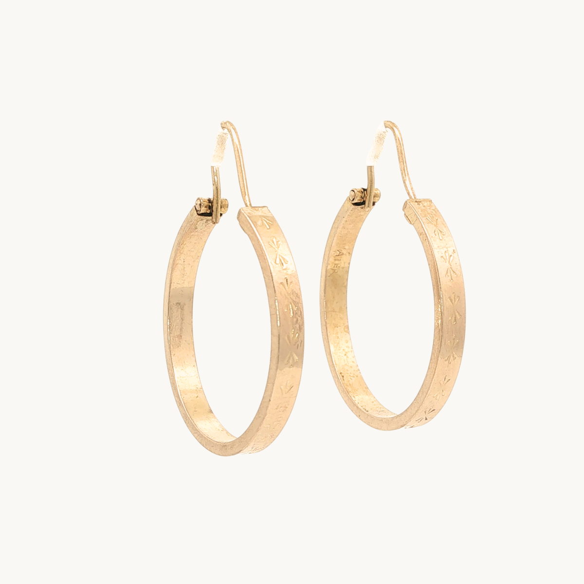 Boucles d'Oreilles Créoles en or Jaune 10K