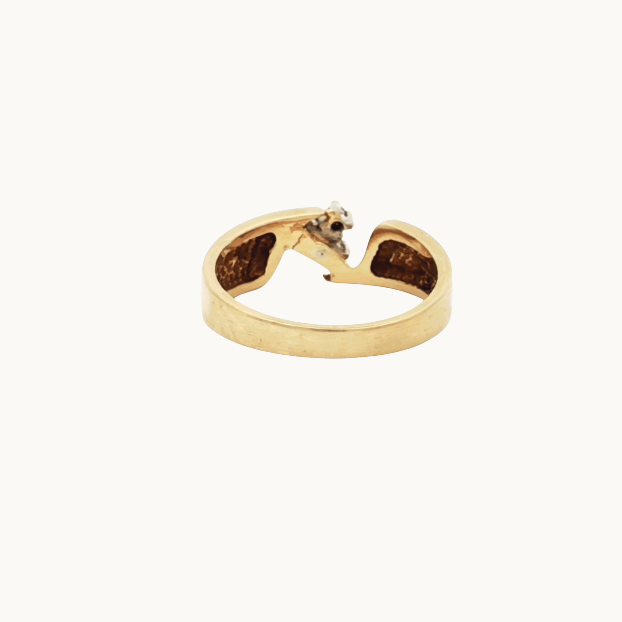 14K Yellow Gold Ring with Diamonds
