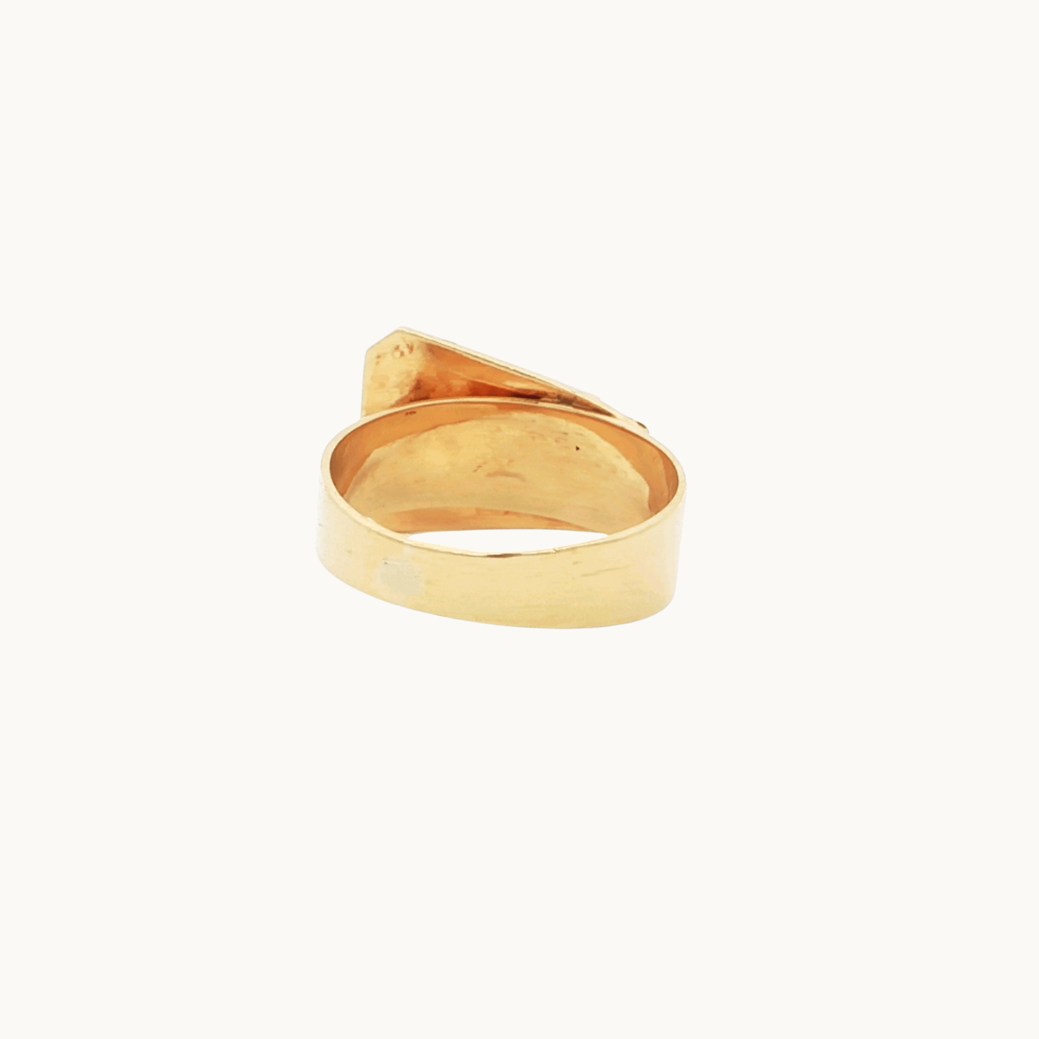 Bague Cocktail fait à la main en Or jaune 18K avec Émeraude
