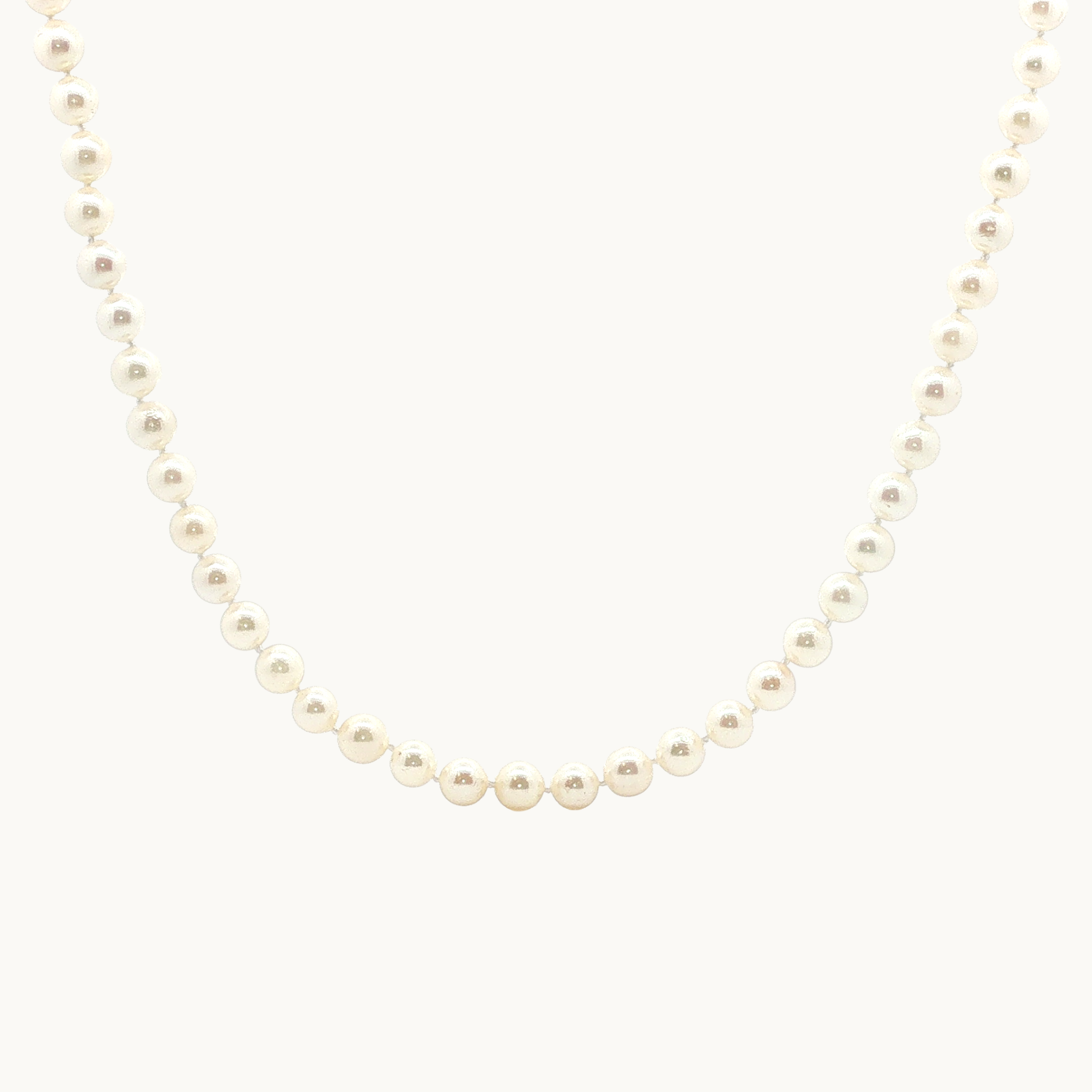 Classic Pearl Necklace with 14K Yellow Gold Clasp