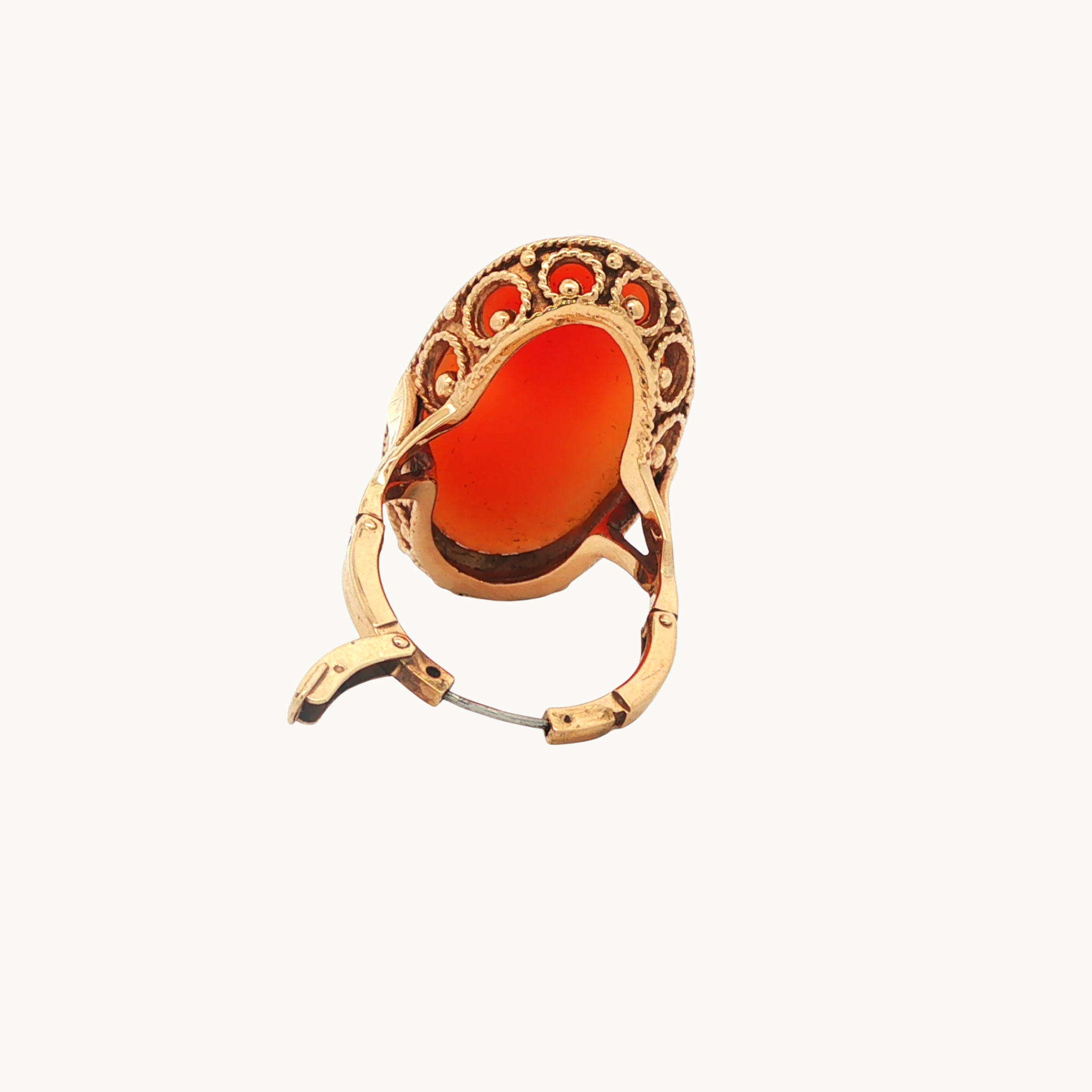 Bague Cocktail en Or jaune 10K avec Camé sur Coquillage