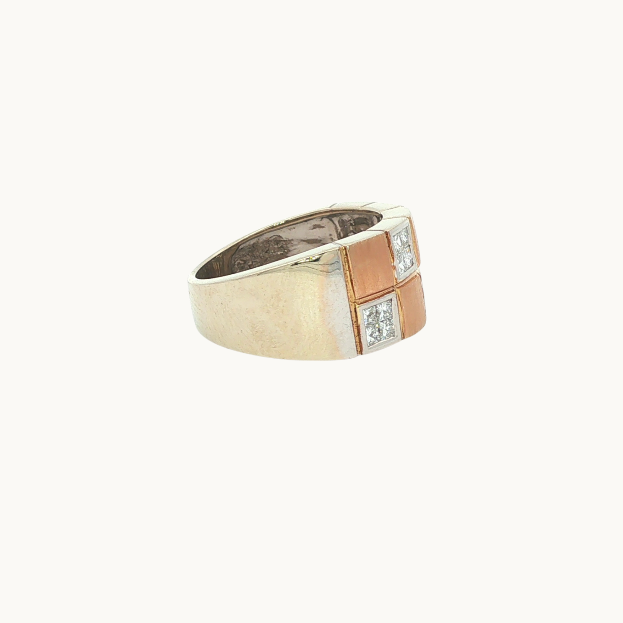Bague en Or jaune et blanc 14K