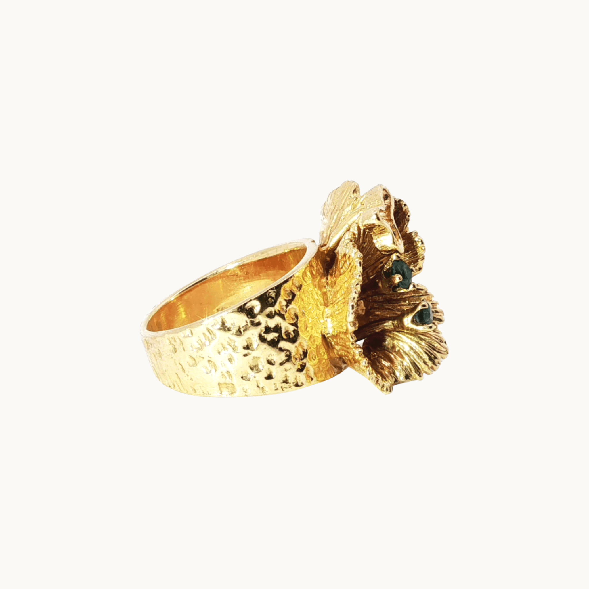 Cocktail Ring in 14K Yellow Gold with Imitation Stones