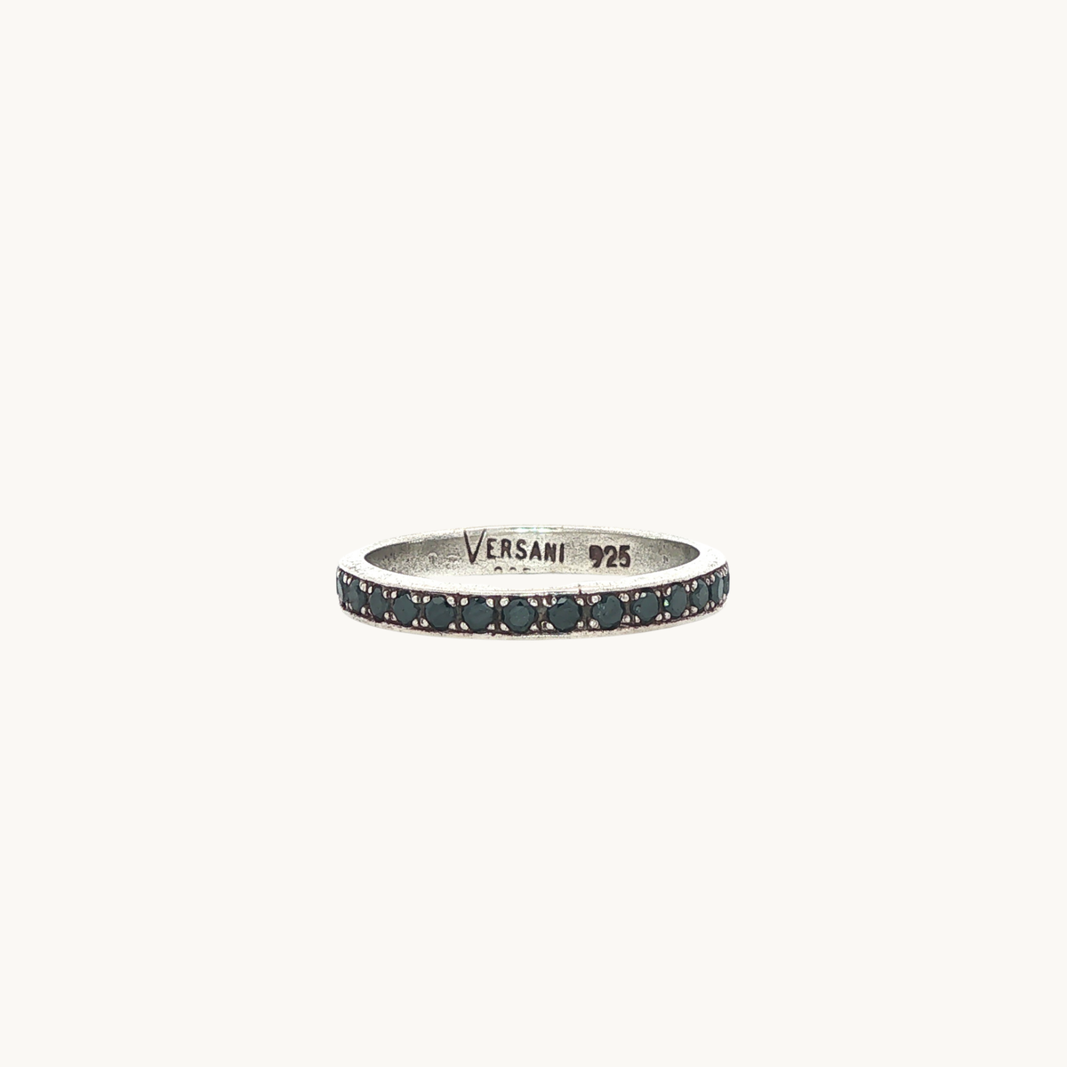 Ensemble de Bijoux en Or Blanc 14K et Argent avec Diamants Noirs