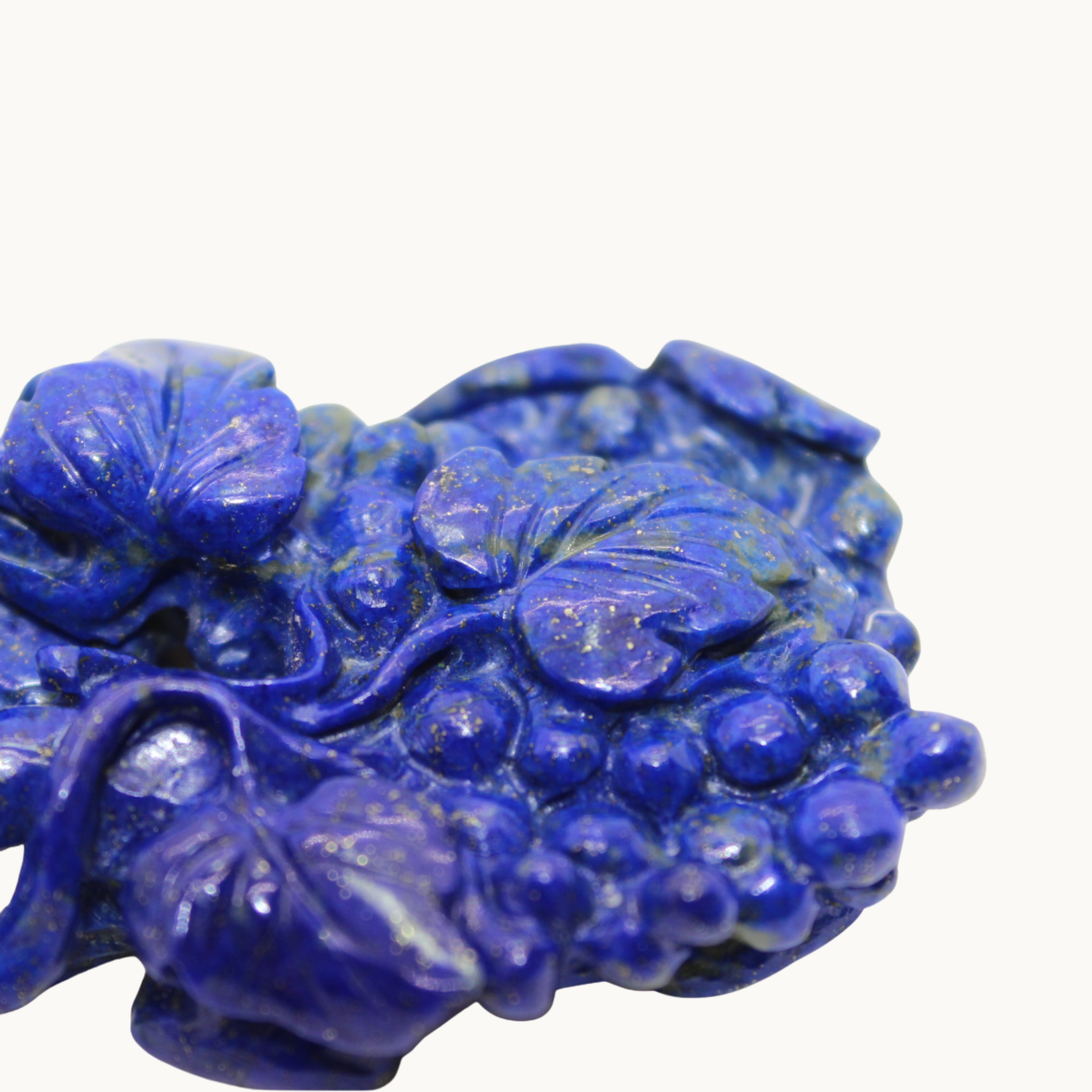 Lapis lazuli sculpture with 14K yellow gold