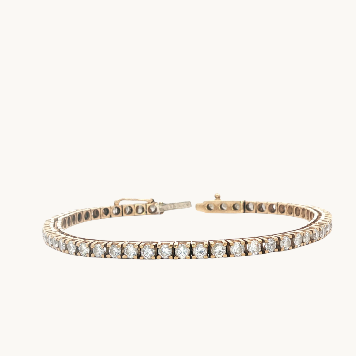 Bracelet Tennis en Or Jaune 14K avec Diamants