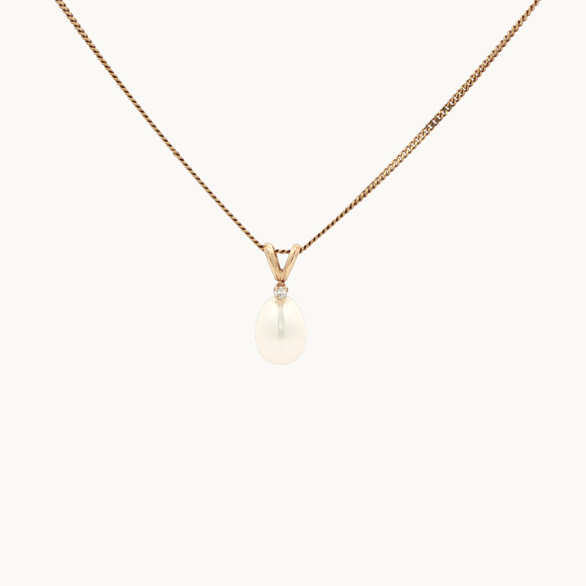 Collier en Or Jaune 18K avec Perle de culture