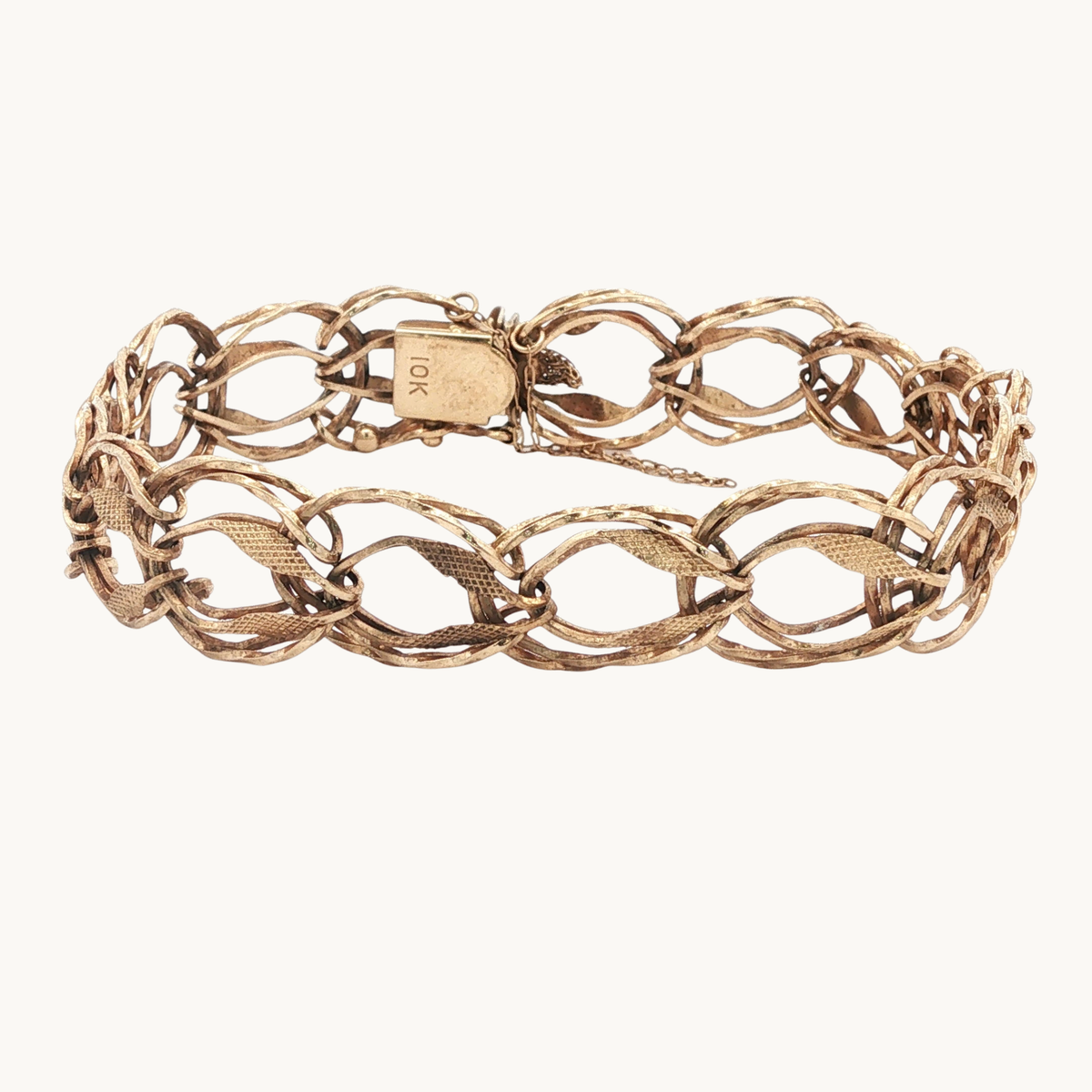 Bracelet À Maillons en Or Jaune 10K