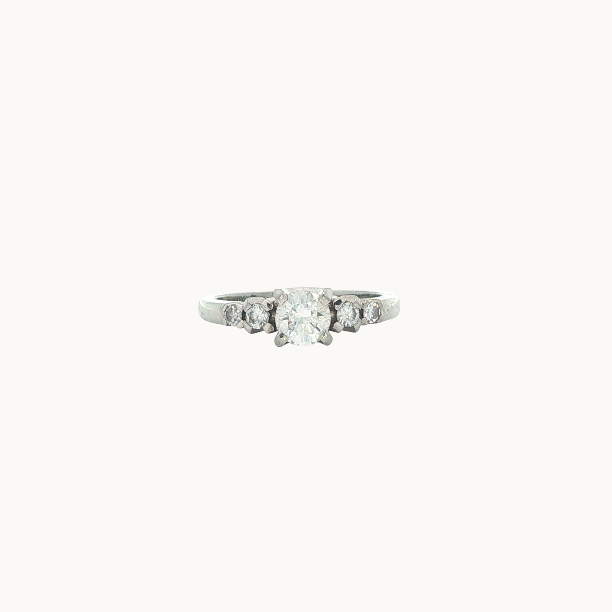 Bague Multi-Pierres "BIRKS" en Or blanc 18K avec Diamants
