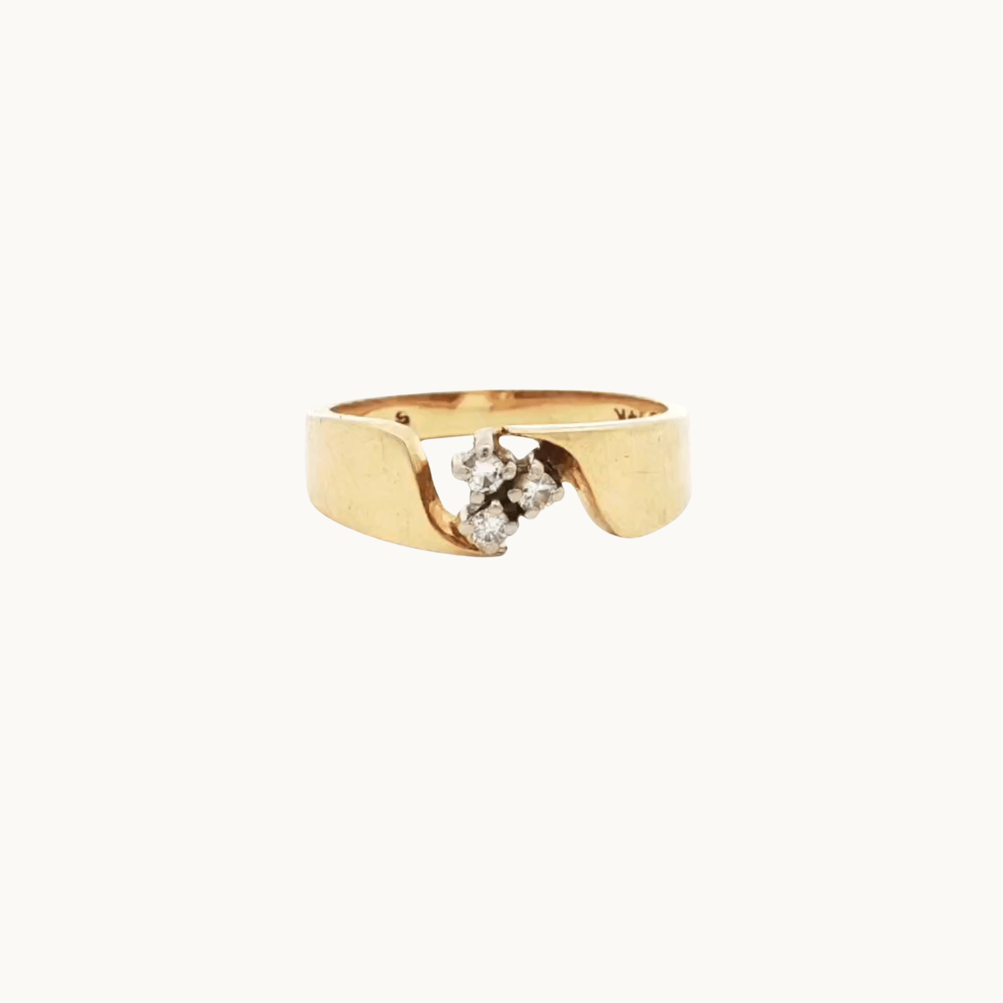 Fancy Ring in 14K Yellow Gold with Diamonds