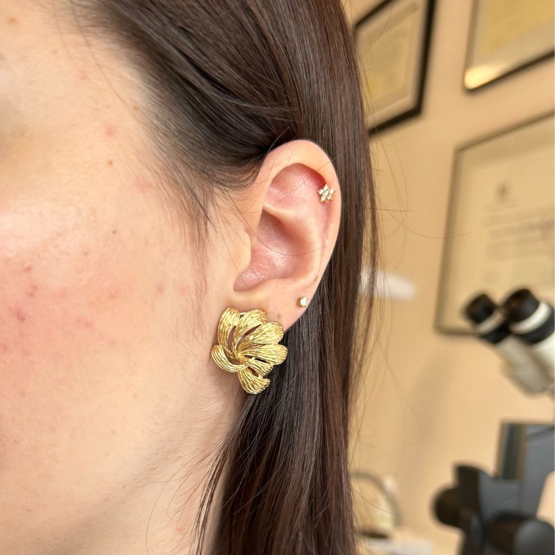 Boucles d'oreilles en or jaune 18K